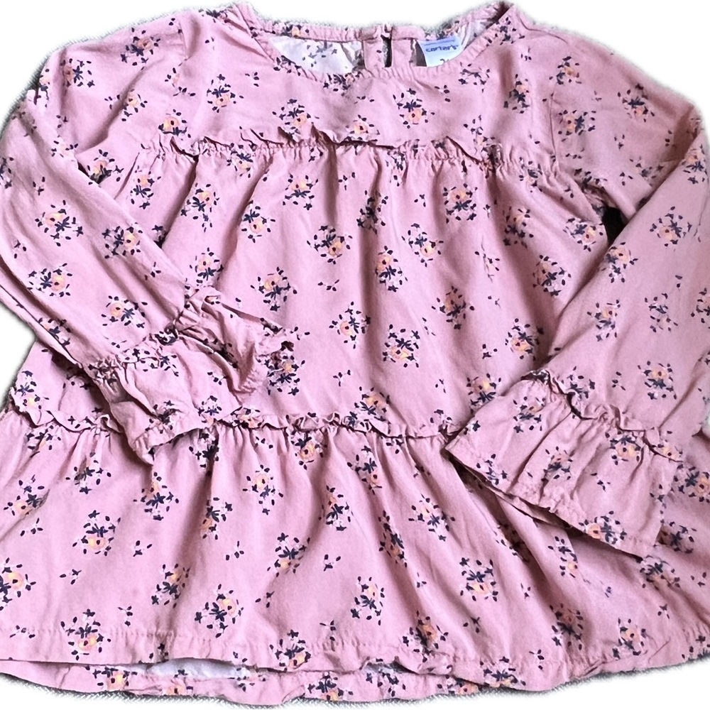 2T Baby Girl Pink Floral Blouse